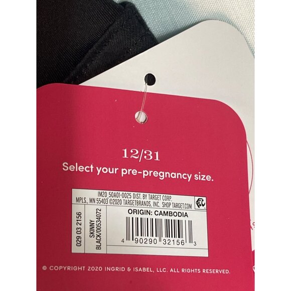 Isabel Maternity By Ingrid & Isabel Over The Belly Crossover Panel Black Skinny - Picture 6 of 12